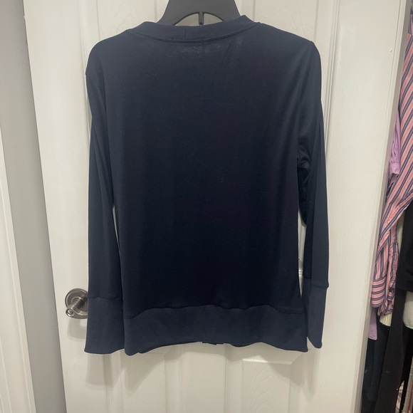 Navy Button-Down Women's Shirt - Picture 11 of 14